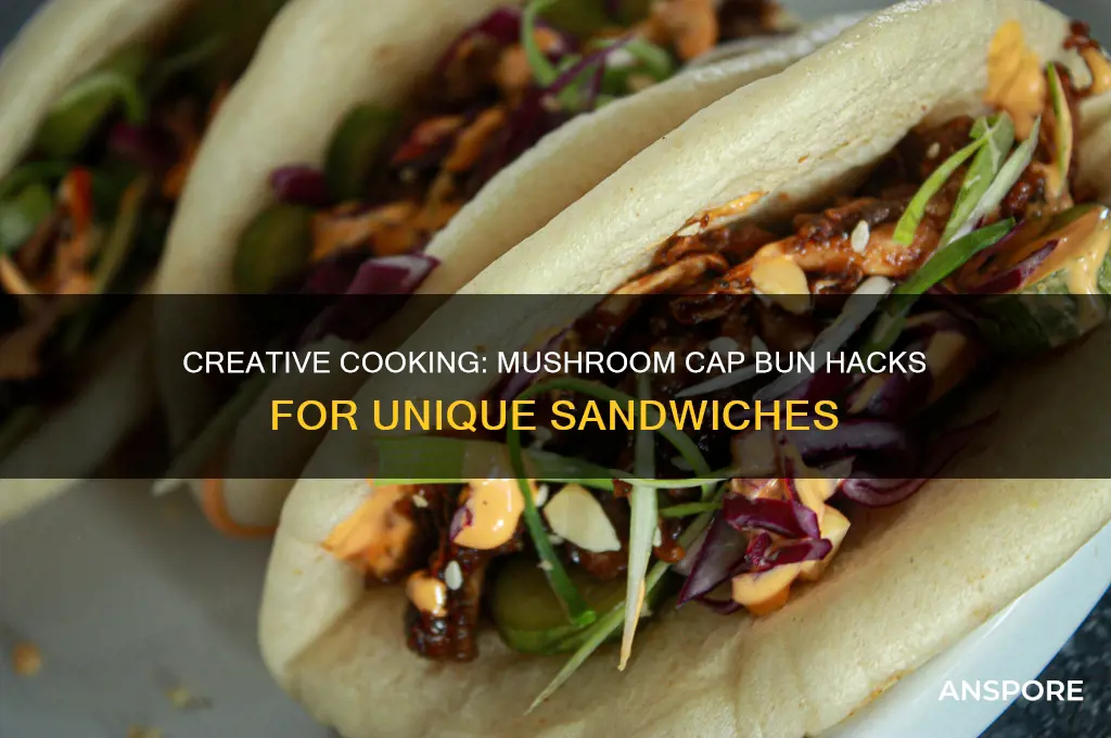 how to use a mushroom cap as a bun