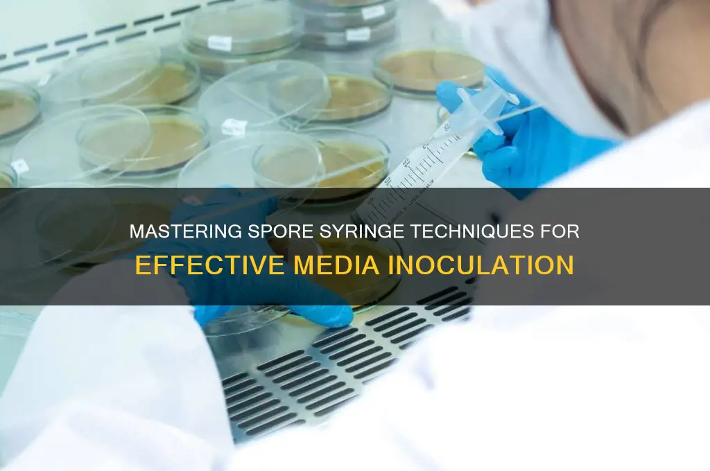 how to use a spore syringe in media