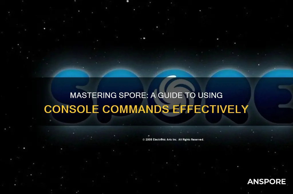 how to use console commands in spore