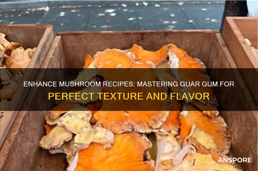 how to use guar gum with mushrooms