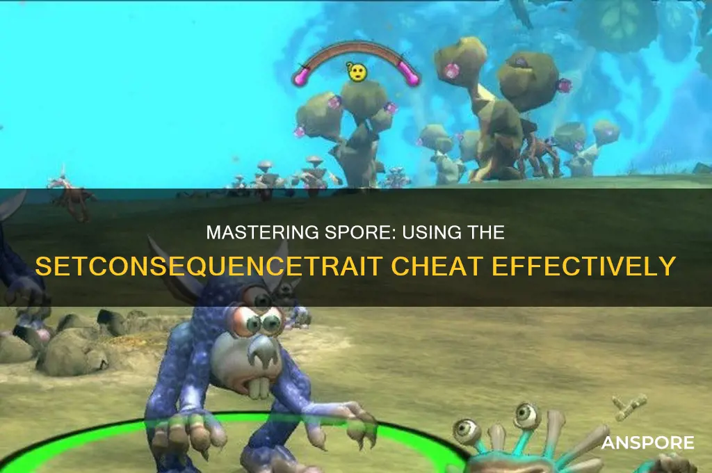 how to use setconsequencetrait cheat in spore