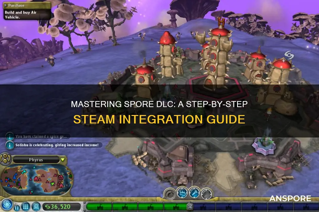 how to use spore dlc on steam