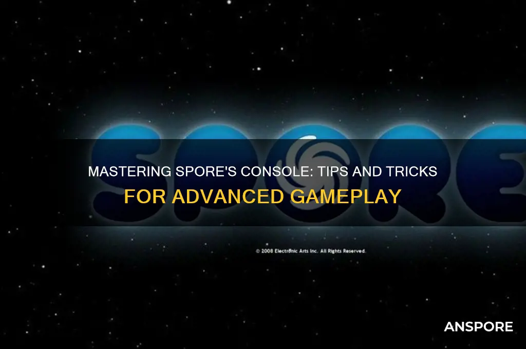 how to use the console in spore