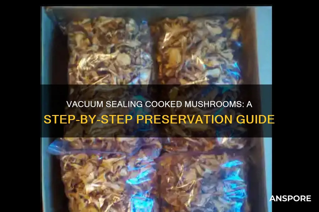 how to vacuum seal cooked mushrooms