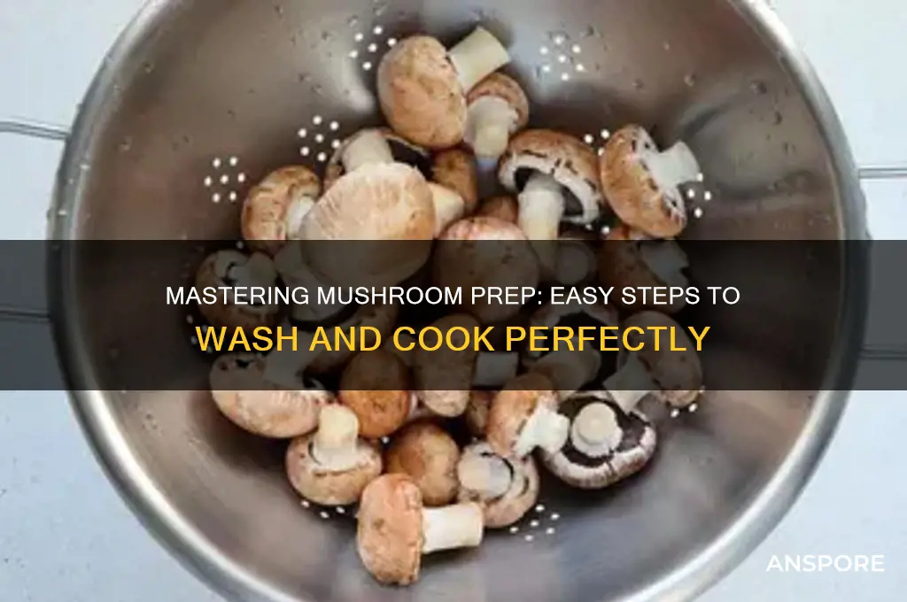 how to wash and cook mushrooms