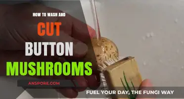 Mastering Button Mushrooms: Easy Washing and Cutting Techniques