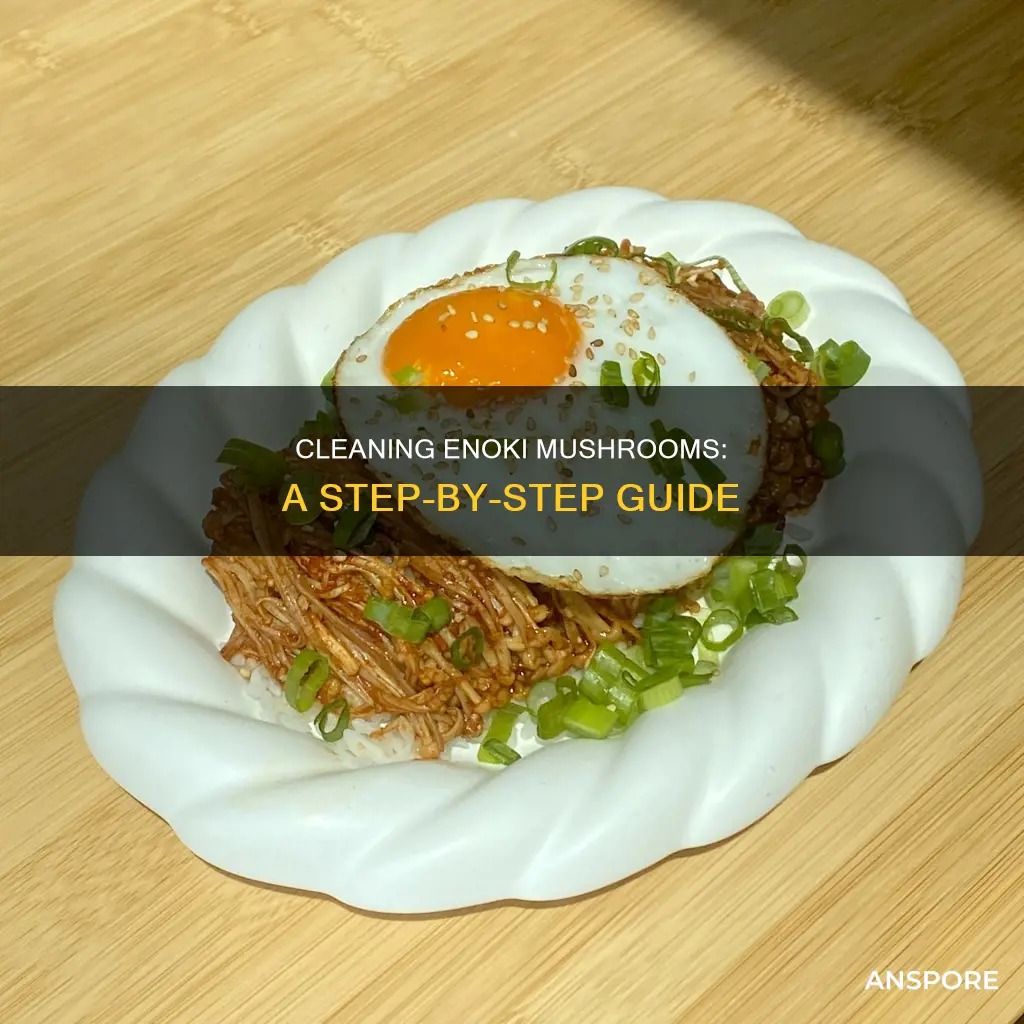 how to wash enoki mushroom