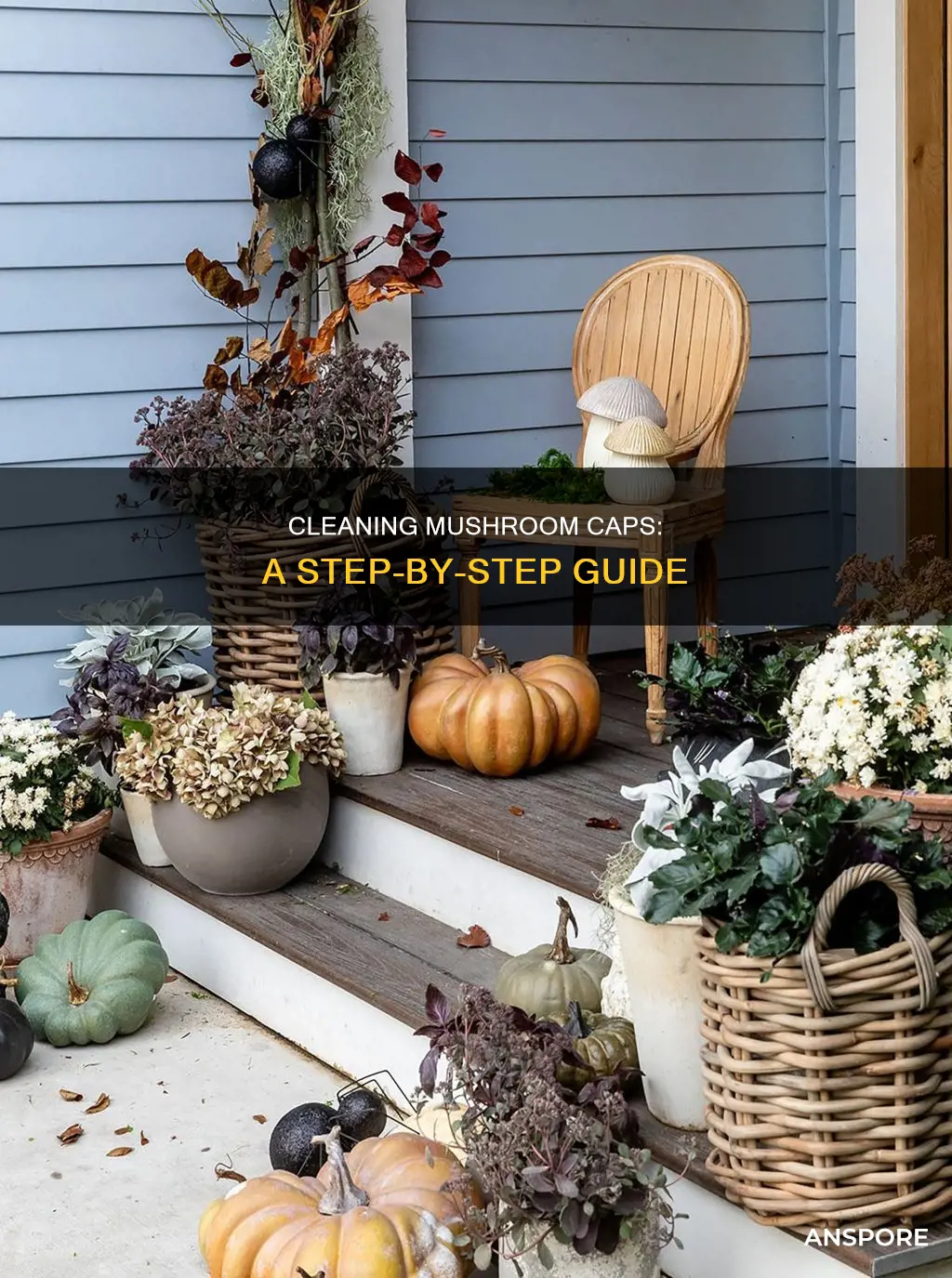 how to wash mushroom caps