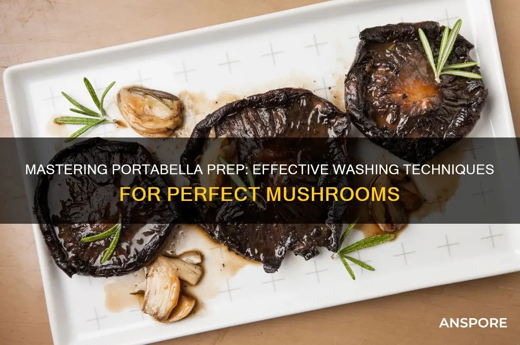 how to wash portabella mushrooms before cooking