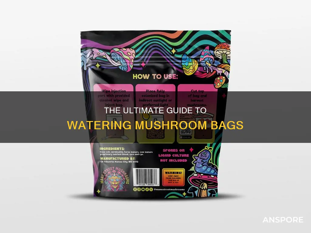 how to water mushroom bags