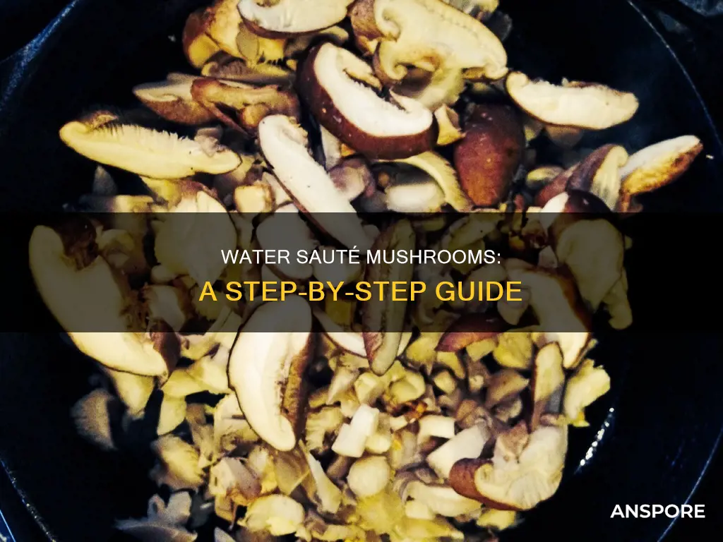 how to water saute mushrooms