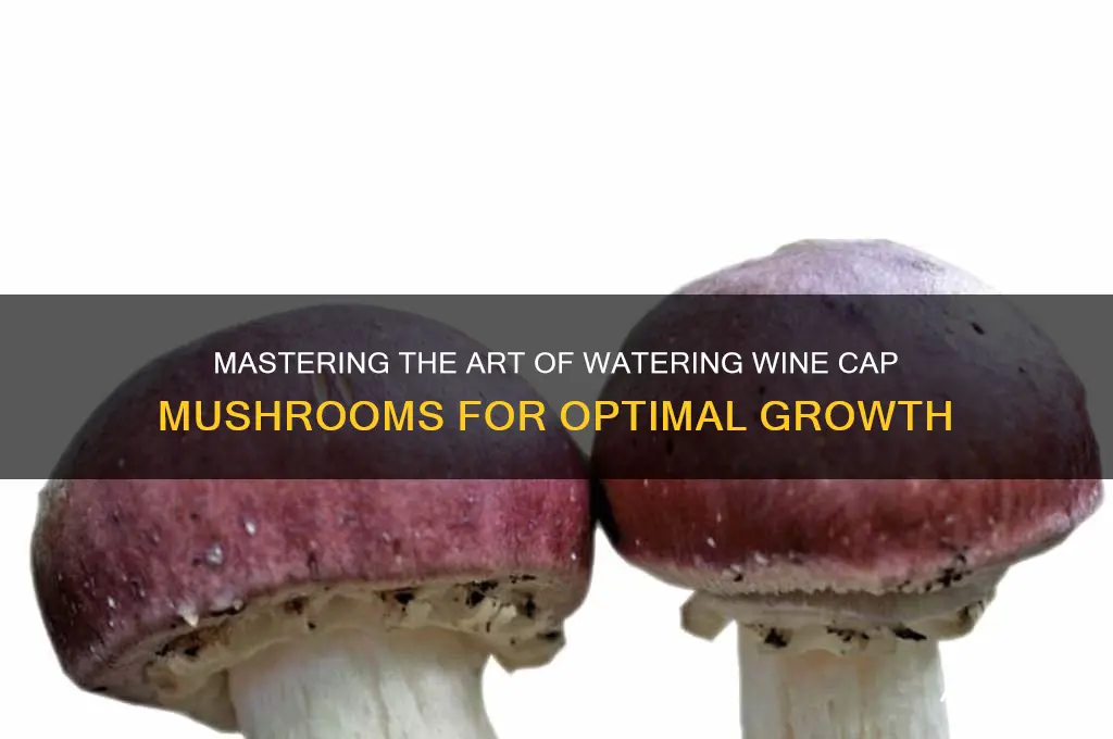 how to water wine cap mushrooms