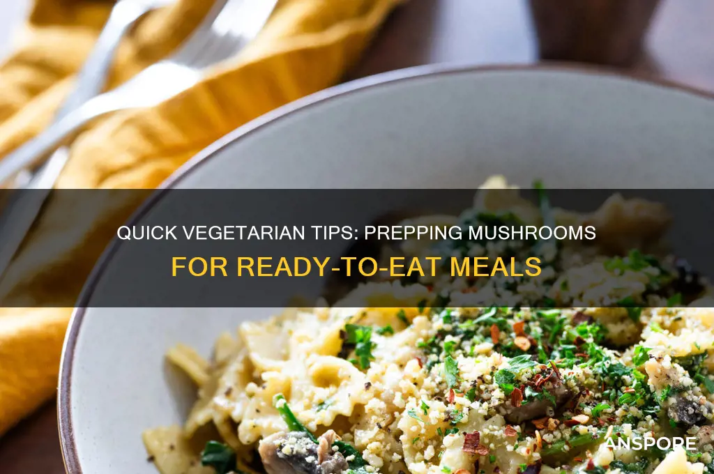how vegetarians keeps mushrooms ready to eat