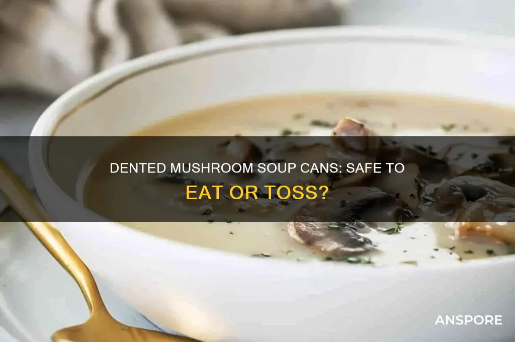 is a dented can of mushroom soup safe to eat