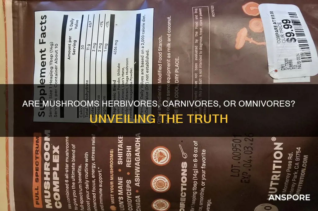 is a mushroom a herbivore carnivore or omnivore