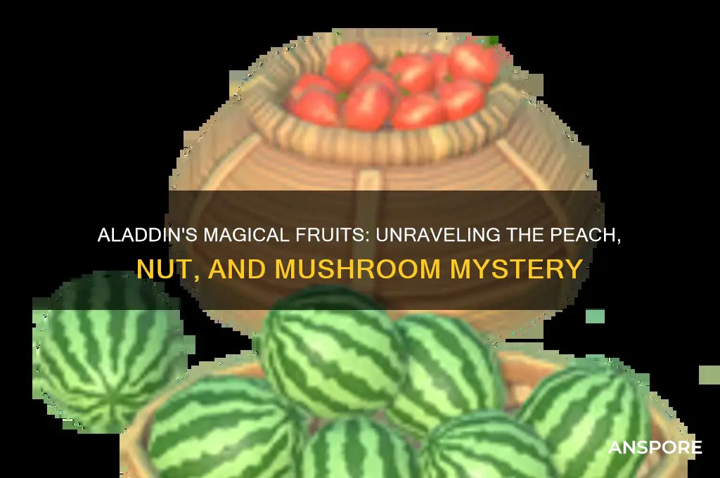 is a peach or nut or mushroom in aladdin