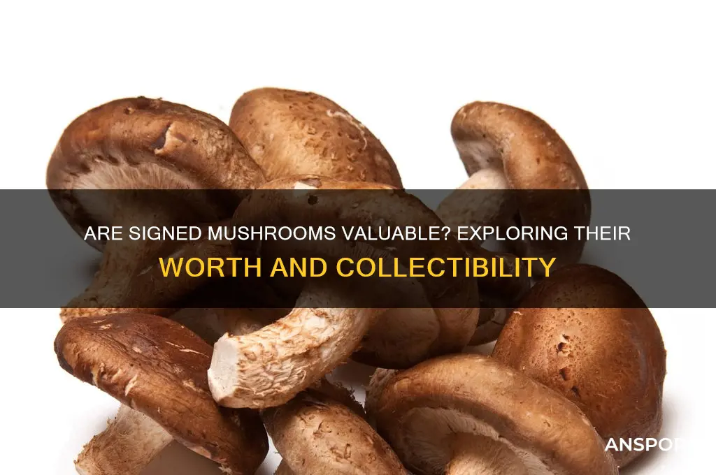 is a signed mushroom worth anything