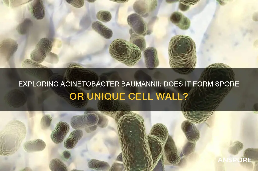 is acinetobacter baumannii spore cell wall
