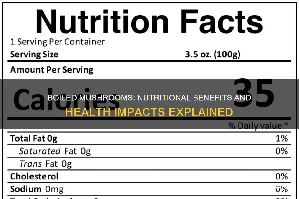 is boiled mushrooms good for you