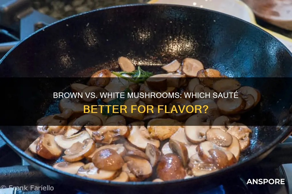 is brown or white mushrooms better to sautee