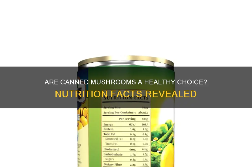 is canned mushrooms healthy