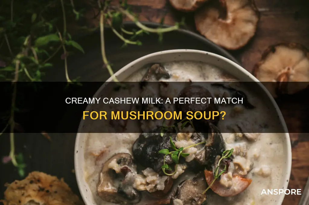 is cashew milk good in cream of mushroom