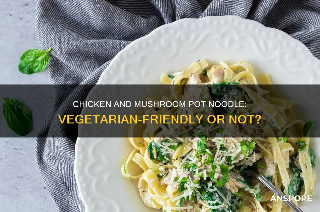 is chicken and mushroom pot noodle suitable for vegetarians
