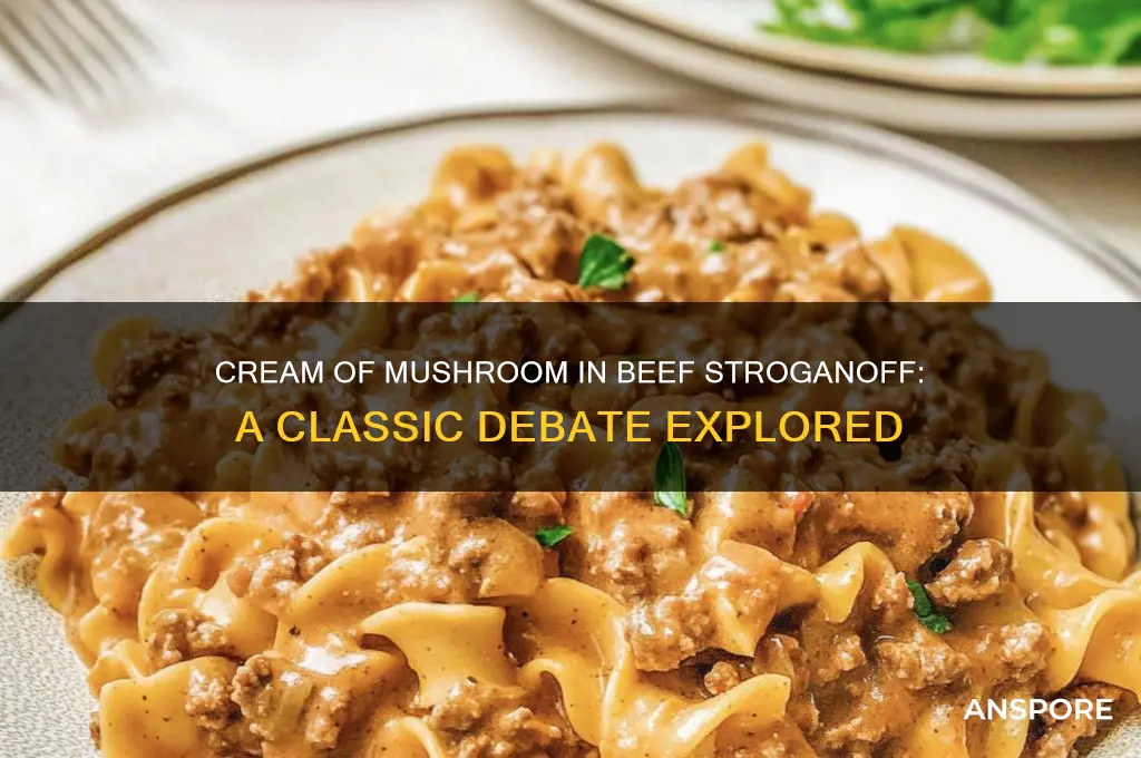 is cream of mushroom in beef stroganoff