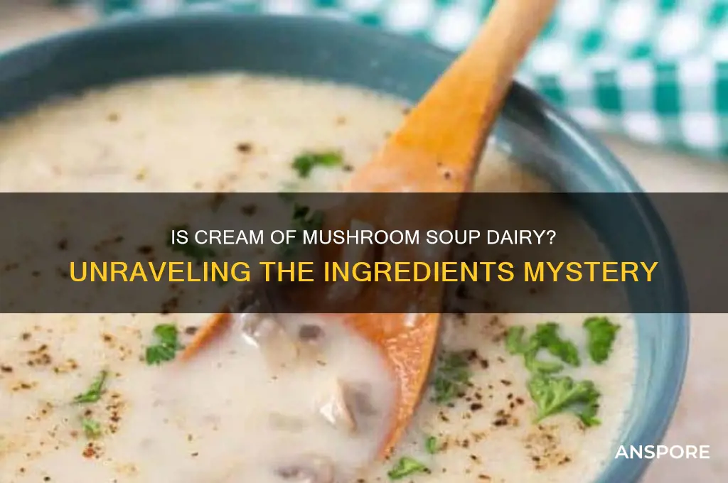 is cream of mushroom soup a dairy product
