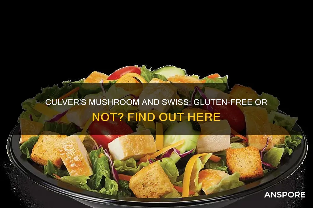 is culvers mushroom and swiss gluten free