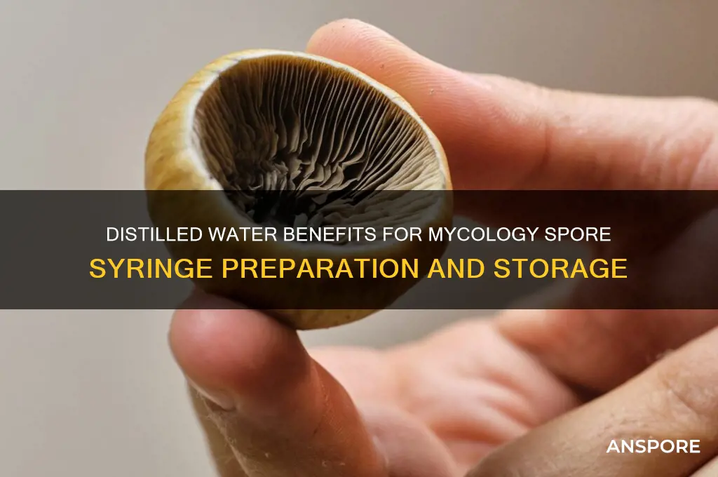 is distilled water good for mycology spore syringes