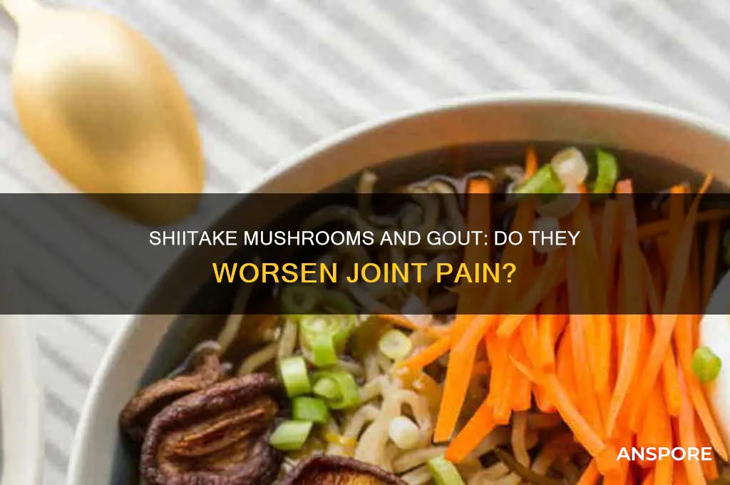 is eating shiitake mushrooms bad for gout pain