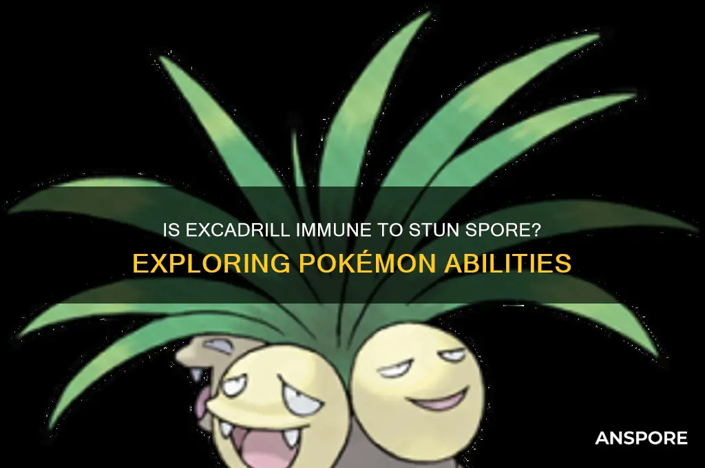is excadrill immune to stun spore