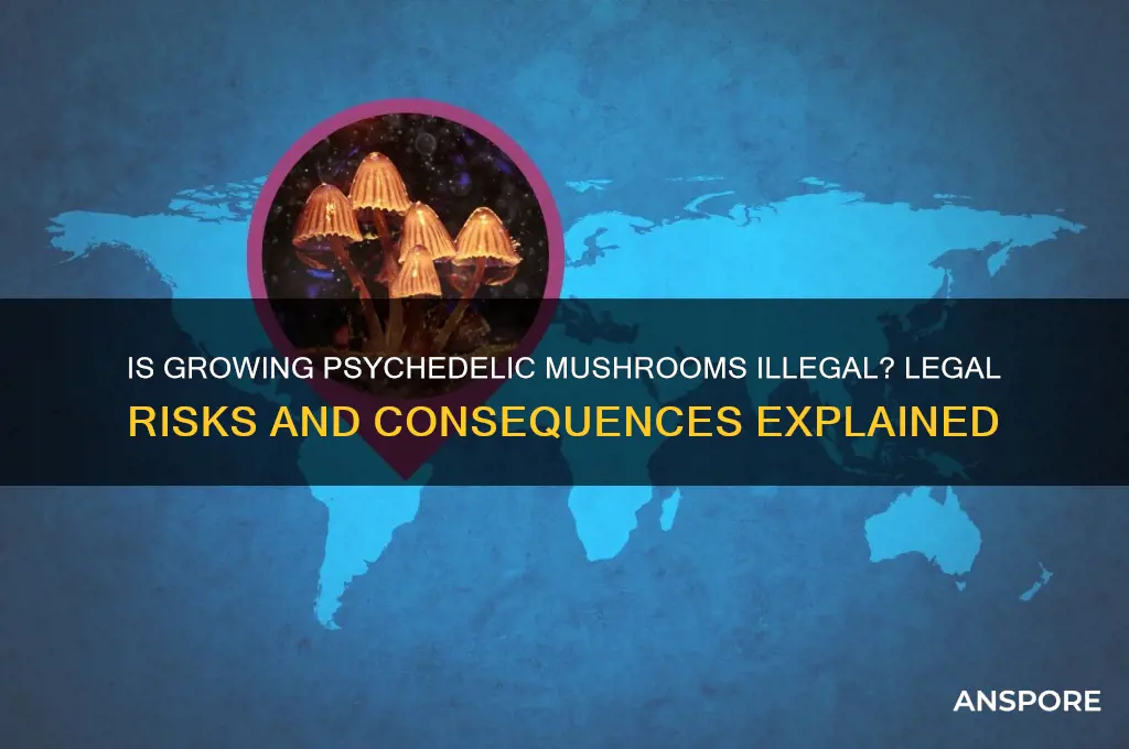 is growing psychedelic mushrooms illegal