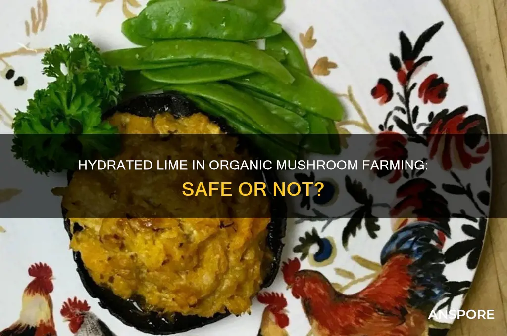 is hydrated lime ok for organic mushroom production