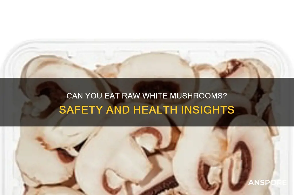 is is okay to eat raw white mushrooms