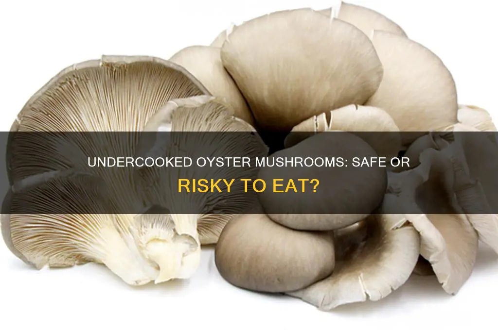 is it bad to eat undercooked oyster mushroom