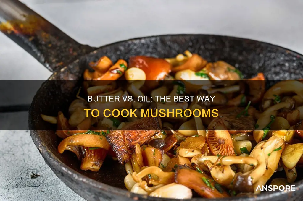 is it better to cook mushrooms in butter or oil