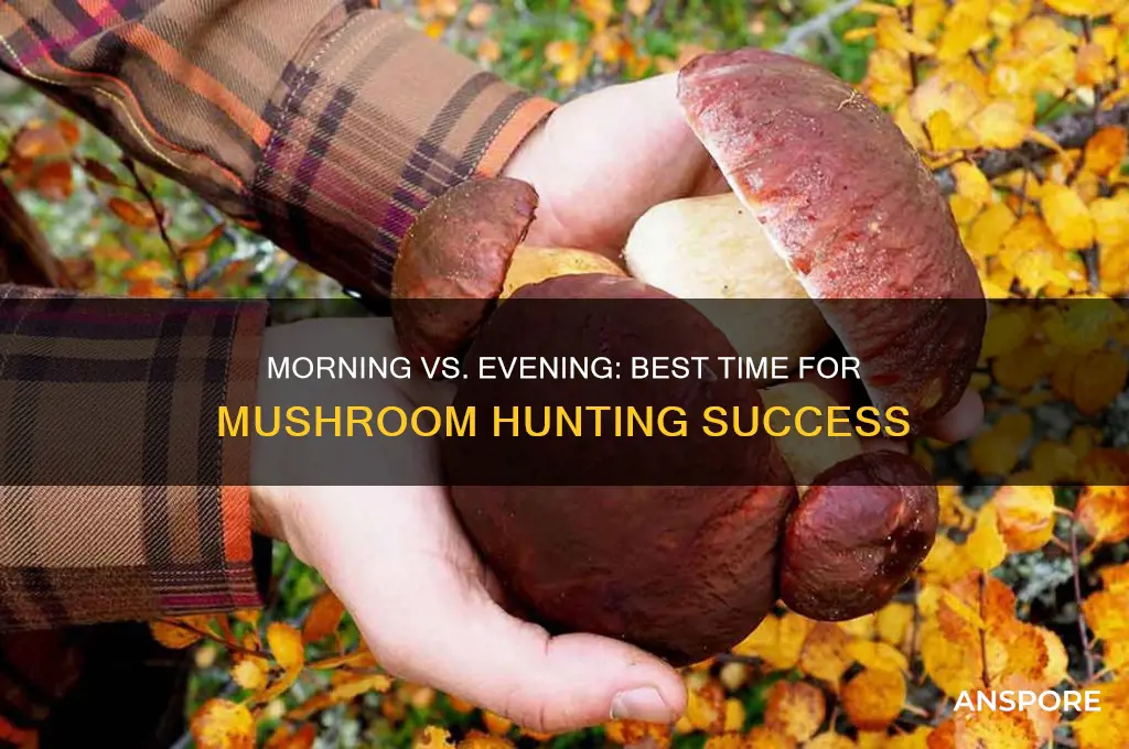is it better to mushroom hunt in morning or evening