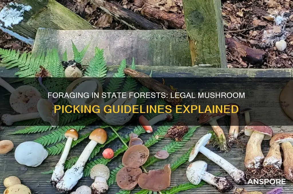 is it legal to pick mushrooms in a state forest