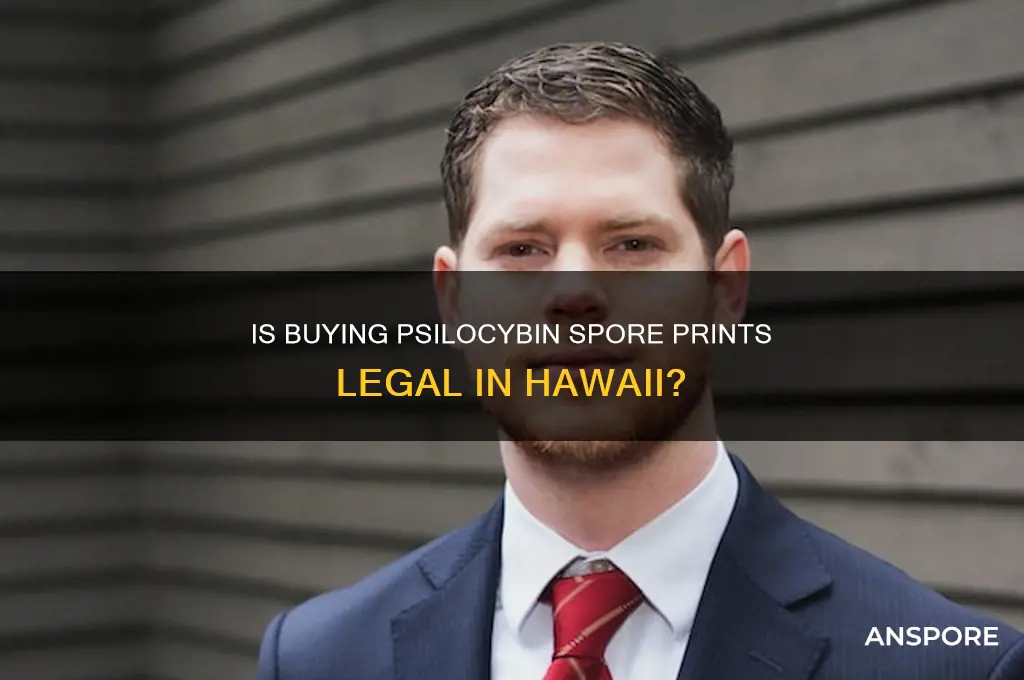 is it legal to purchase psilocybin spore prints in hawaii