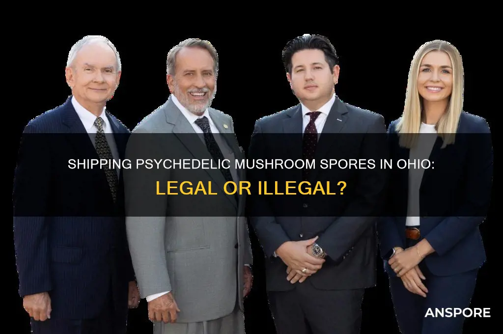 is it legal to ship psychedelic mushroom spores in ohio
