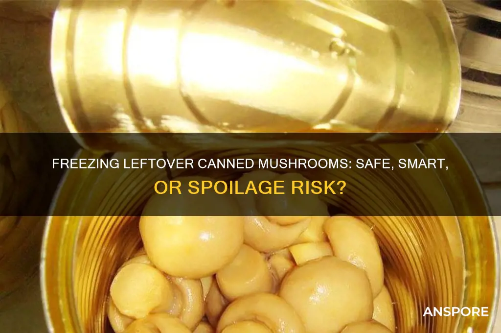 is it ok to freeze leftover canned mushrooms