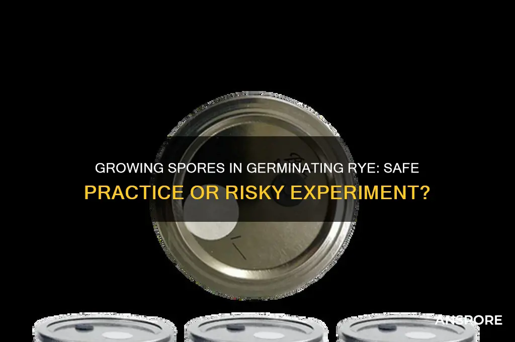 is it ok to grow spores in germinating rye