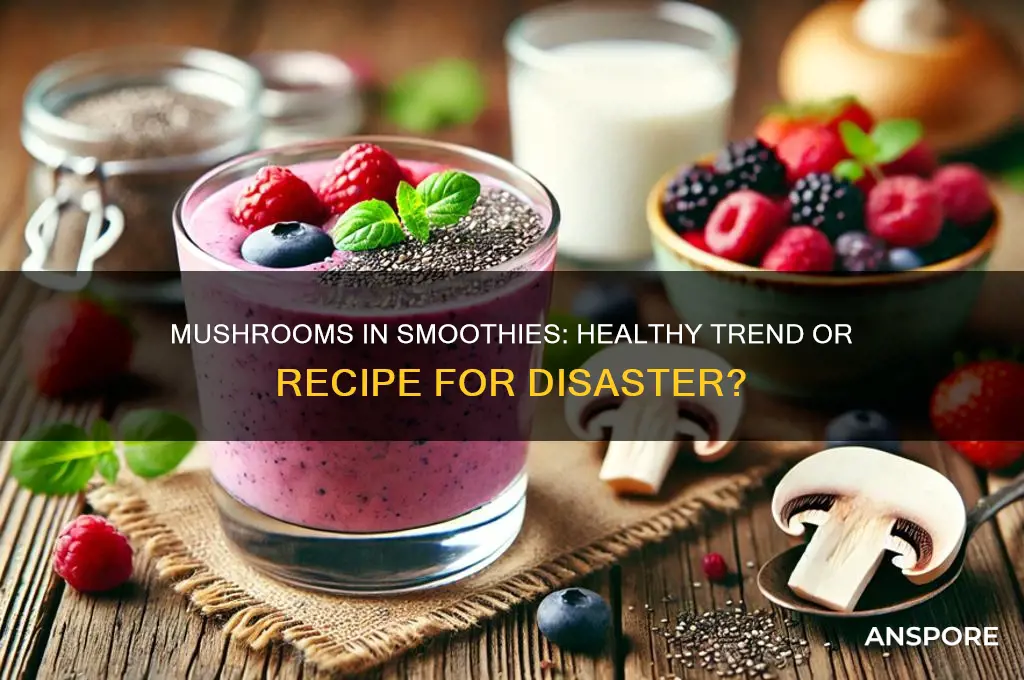is it ok to put mushrooms in a smoothie