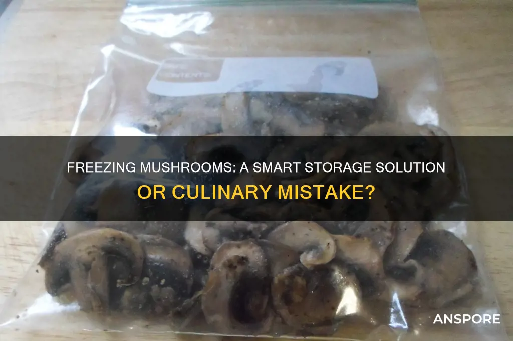 is it ok to put mushrooms in the freezer