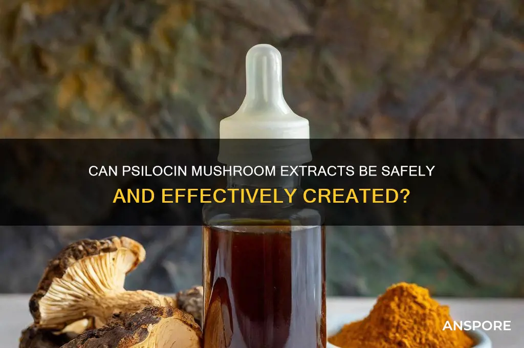 is it possible create an extract from psilocin mushrooms