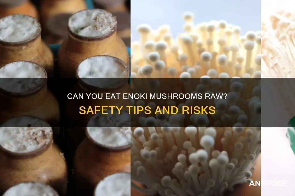 is it safe to eat enoki mushrooms raw