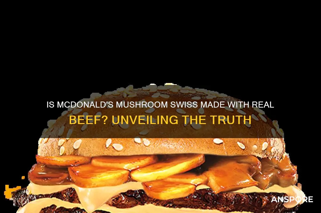 is mcdonalds mushroom swiss real beef