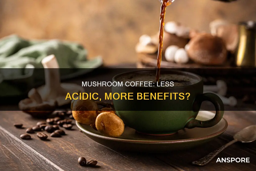 is mushroom coffee less acidic